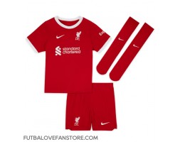 Liverpool Virgil van Dijk #4 Domáci Detský futbalový dres 2023-24 Krátky Rukáv (+ trenírky)